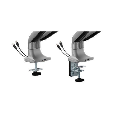 Brateck Dual Screen Heavy Duty Monitor Arm, Matte Silver