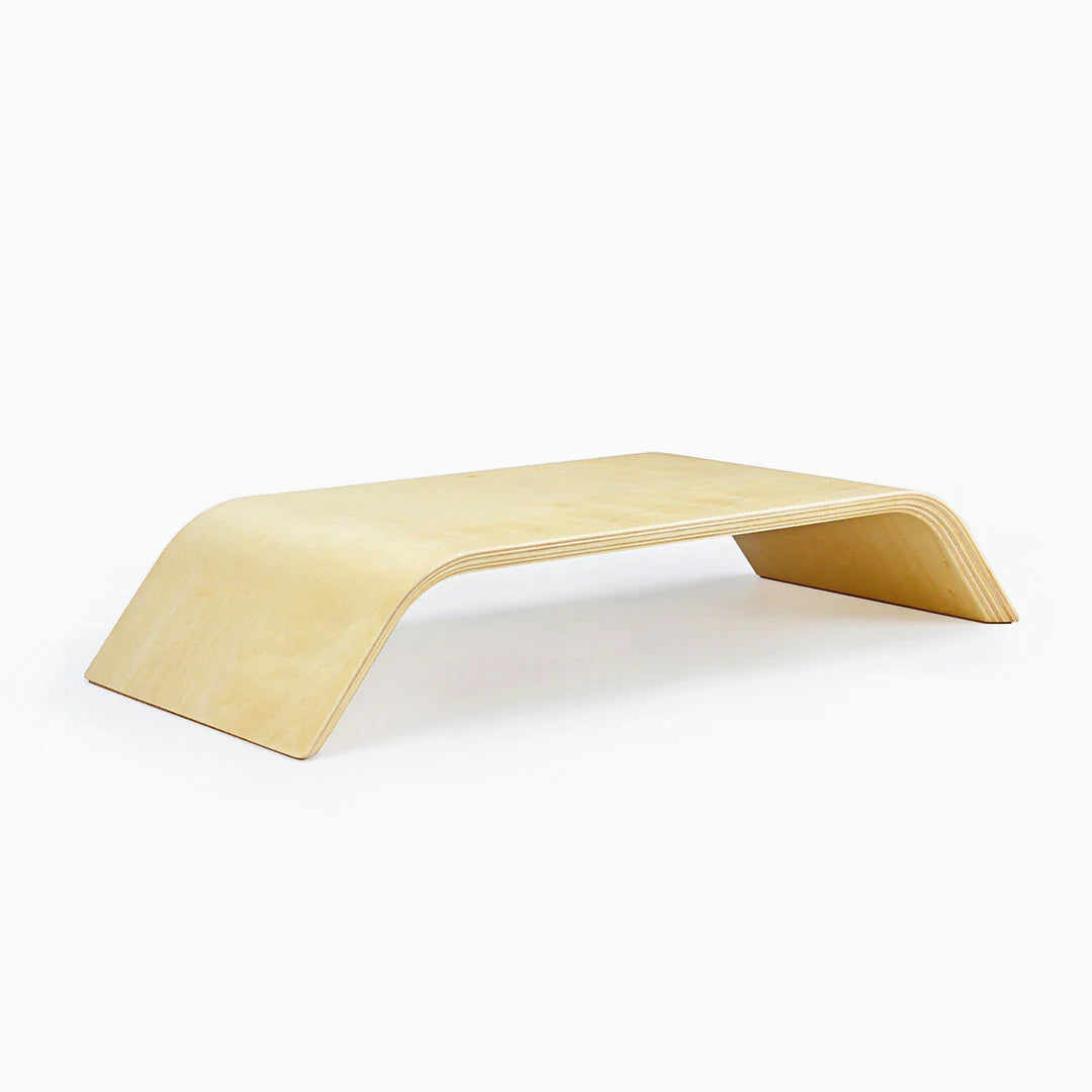 Desky Birch Wooden Monitor Riser on desk