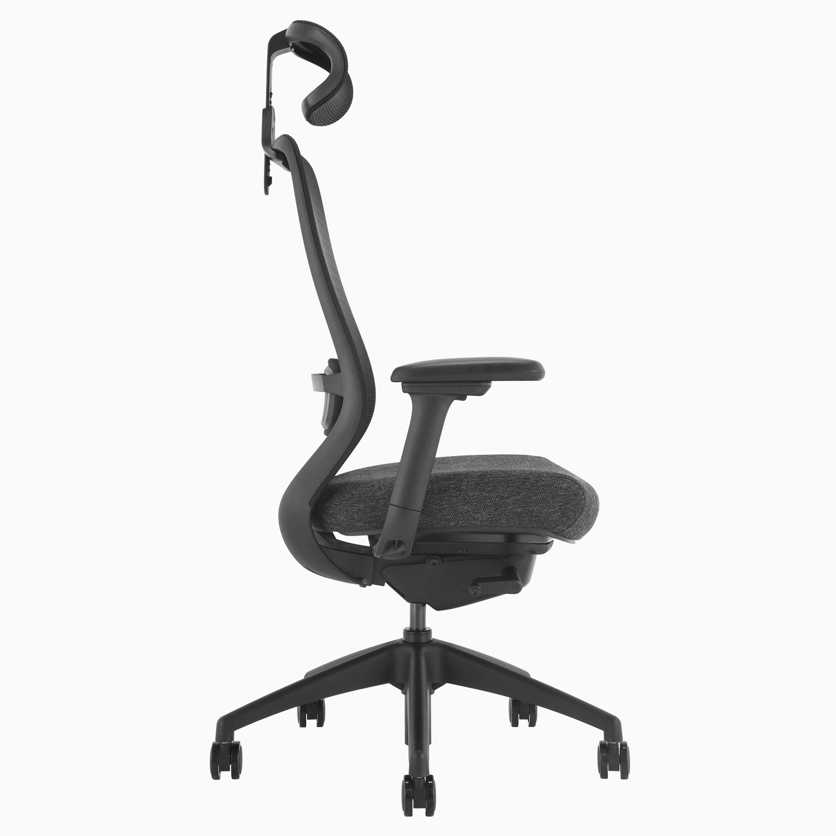 Desky CoilFlex Office Chair Black headrest side