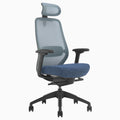 Desky CoilFlex Office Chair in Blue with headrest