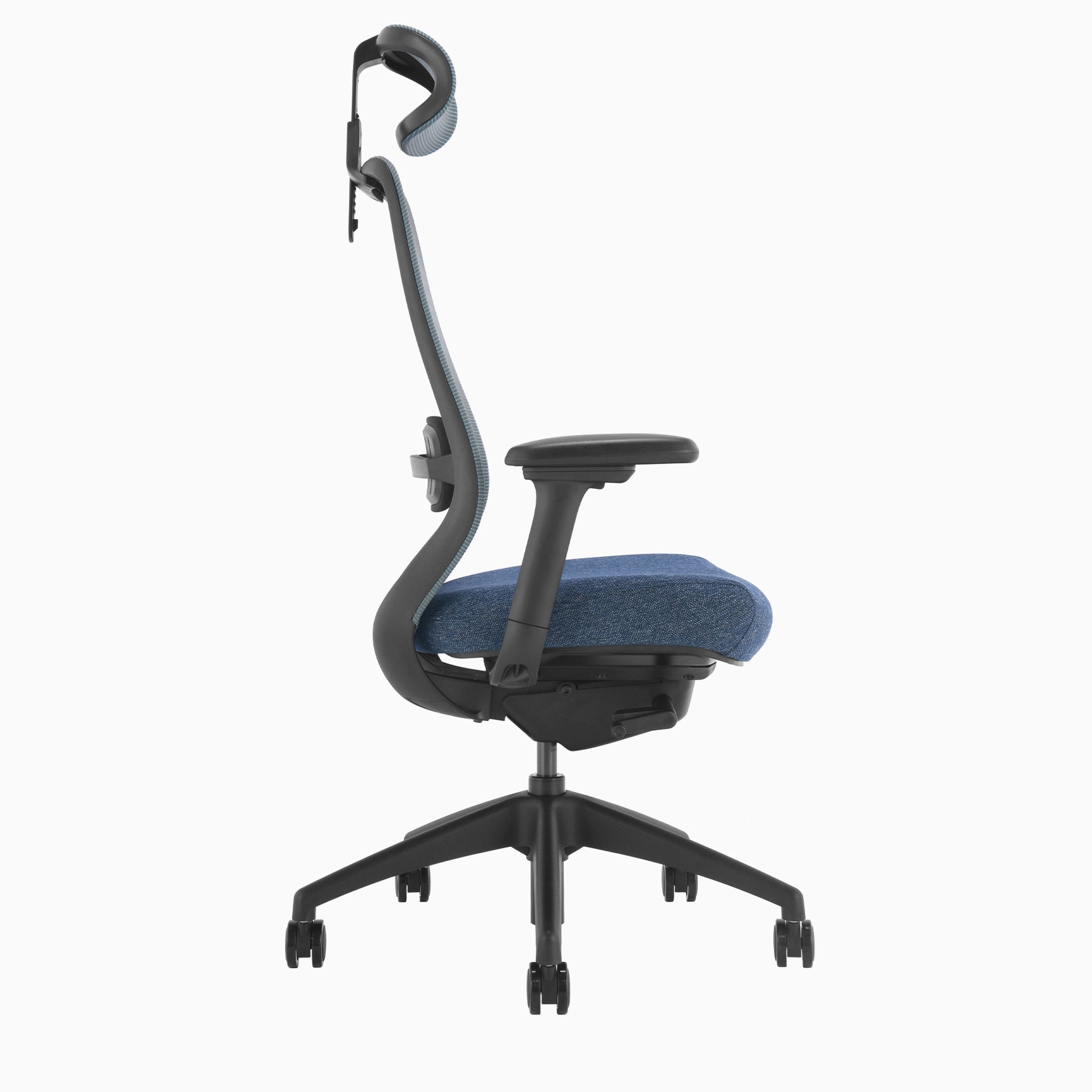 Desky CoilFlex Office Chair Blue headrest side