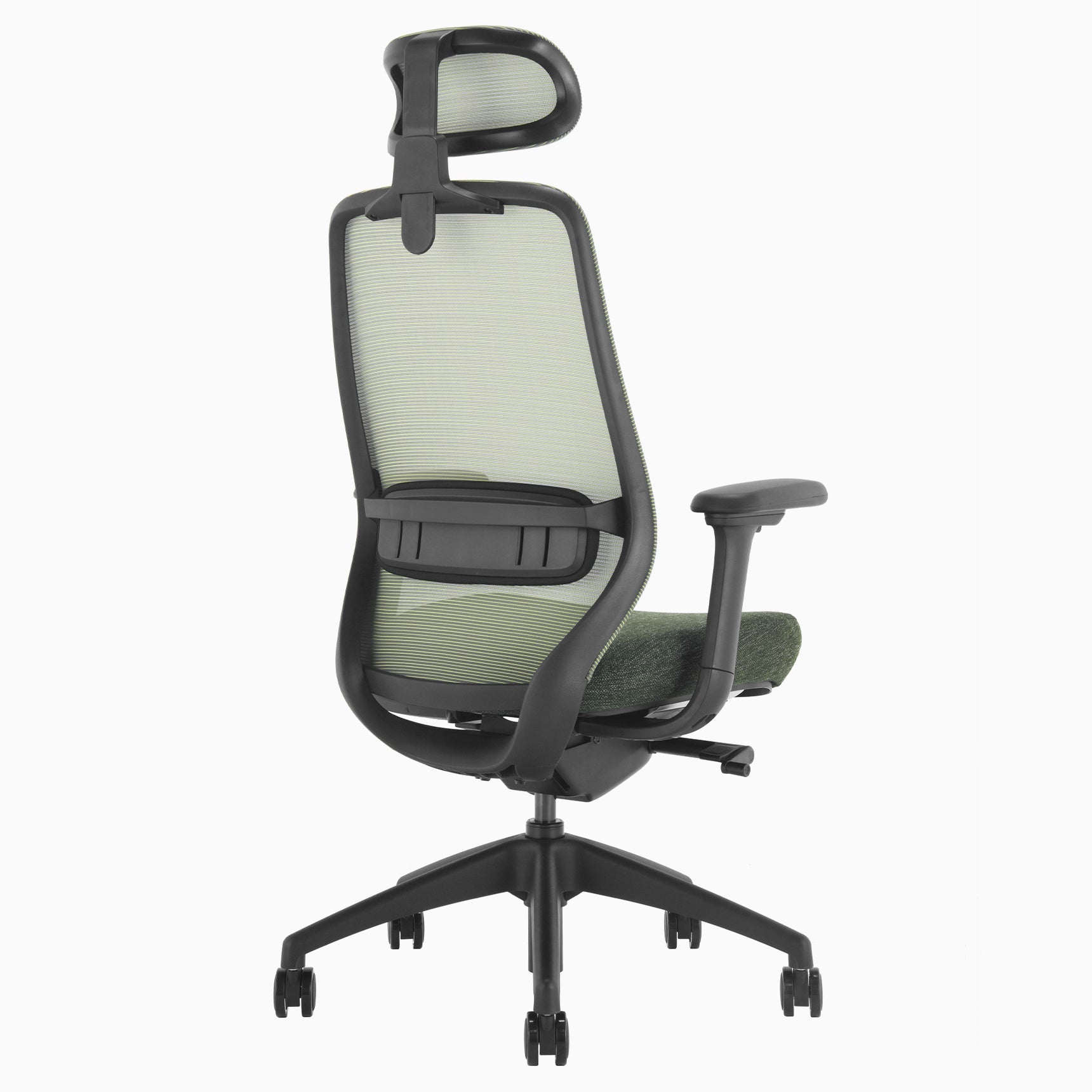 Desky CoilFlex Office Chair Dark Green headrest back side