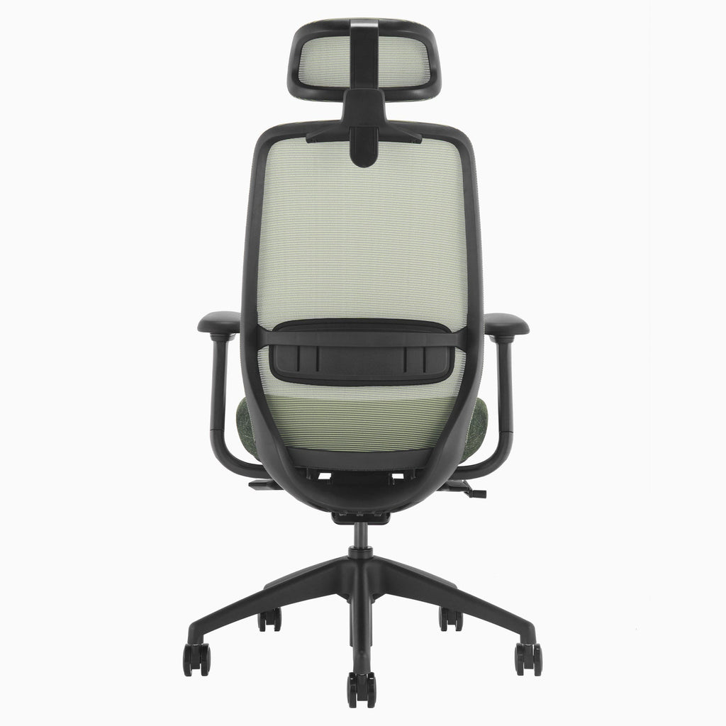 Desky CoilFlex Office Chair Dark Green headrest back