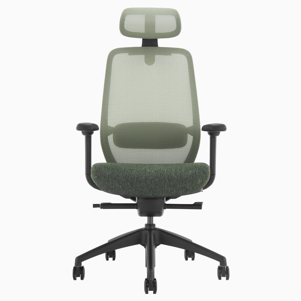 Desky CoilFlex Office Chair Dark Green headrest front