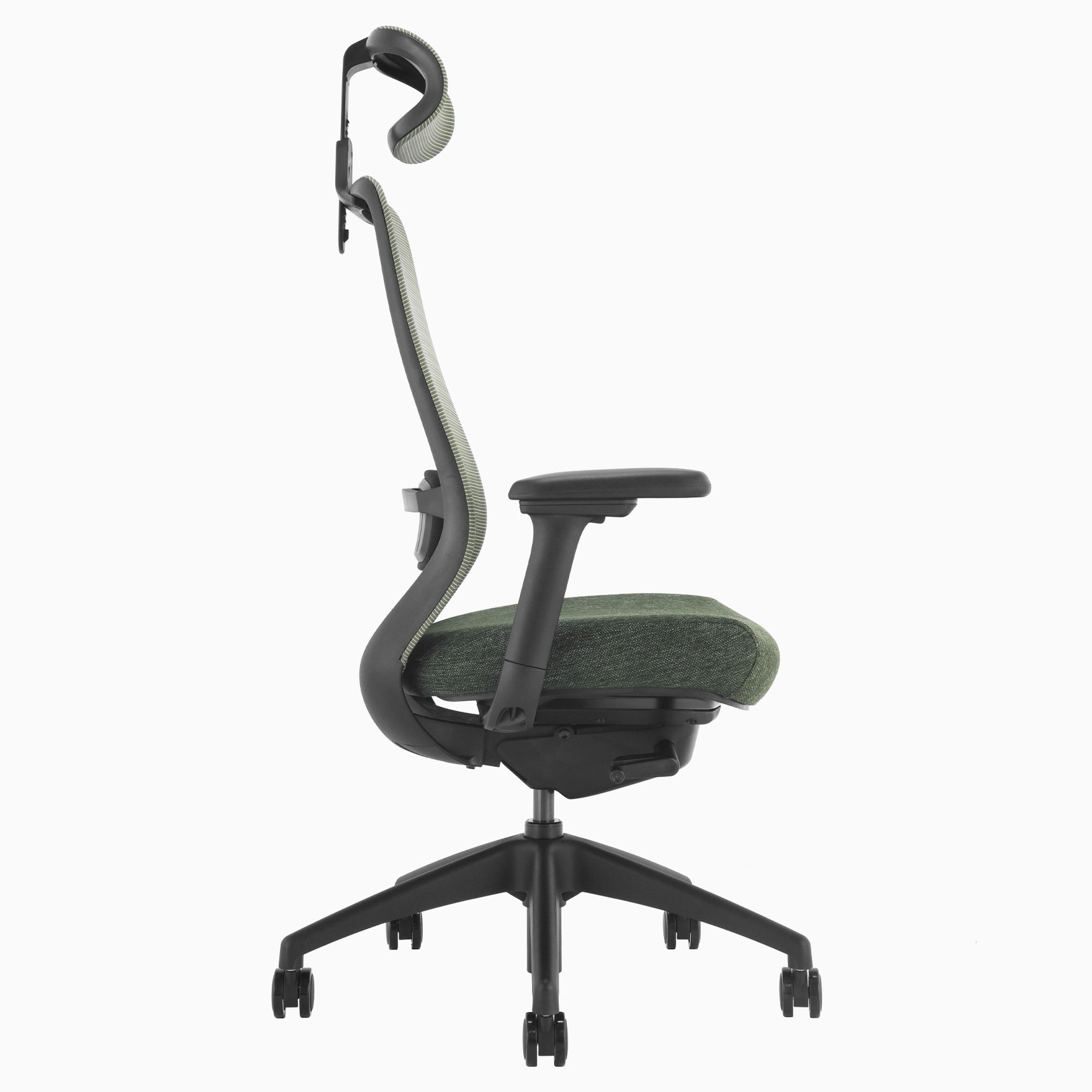 Desky CoilFlex Office Chair Dark Green headrest side