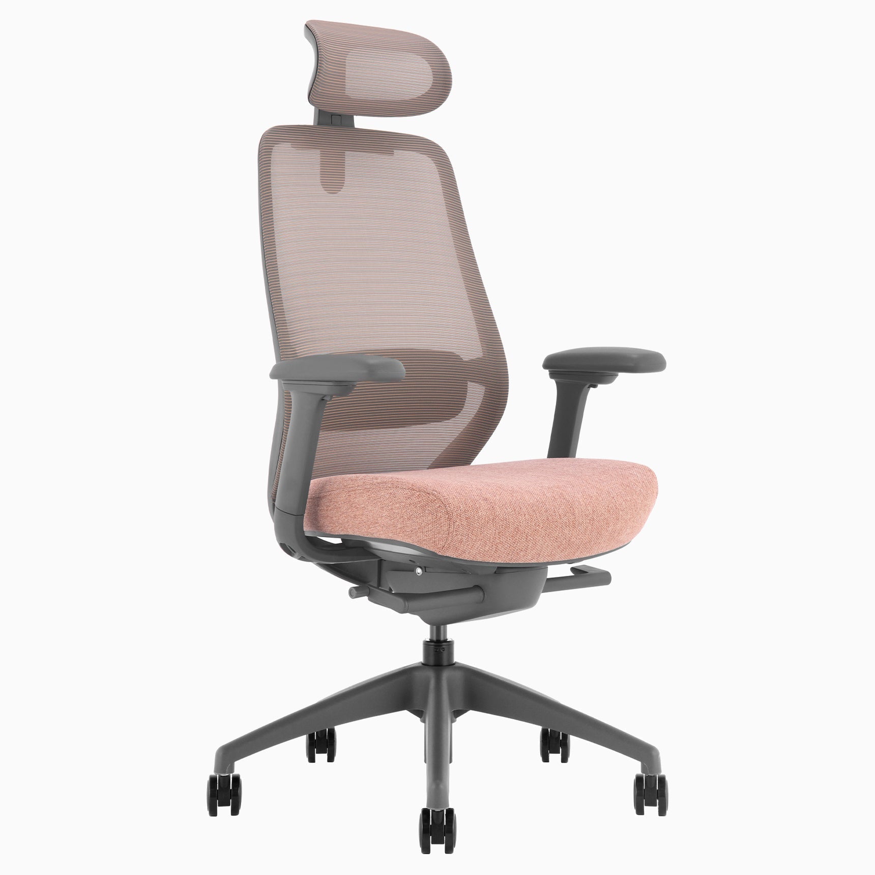 Desky CoilFlex Office Chair in Peach with headrest