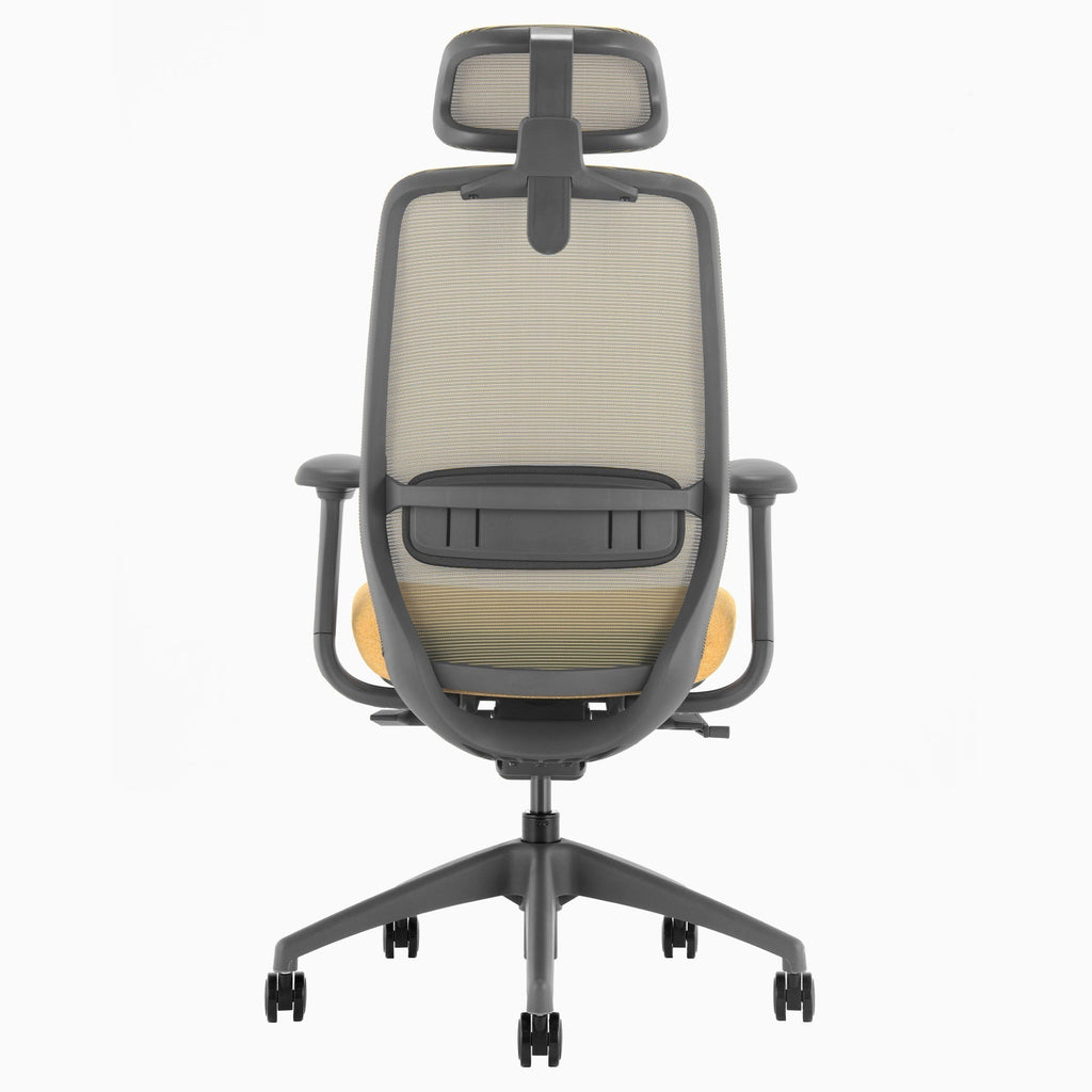Desky CoilFlex Office Chair Yellow headrest back