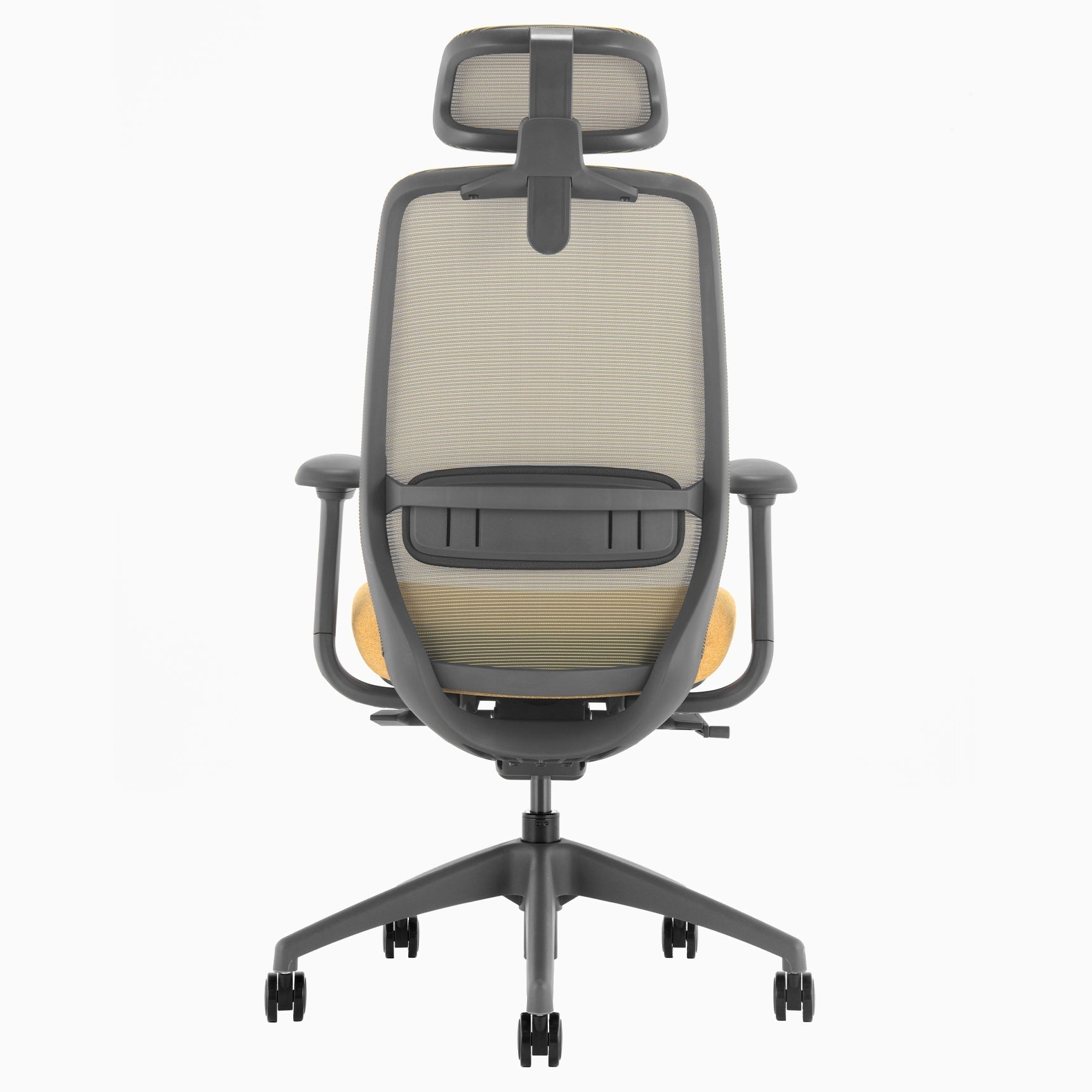 Desky CoilFlex Office Chair Yellow headrest back