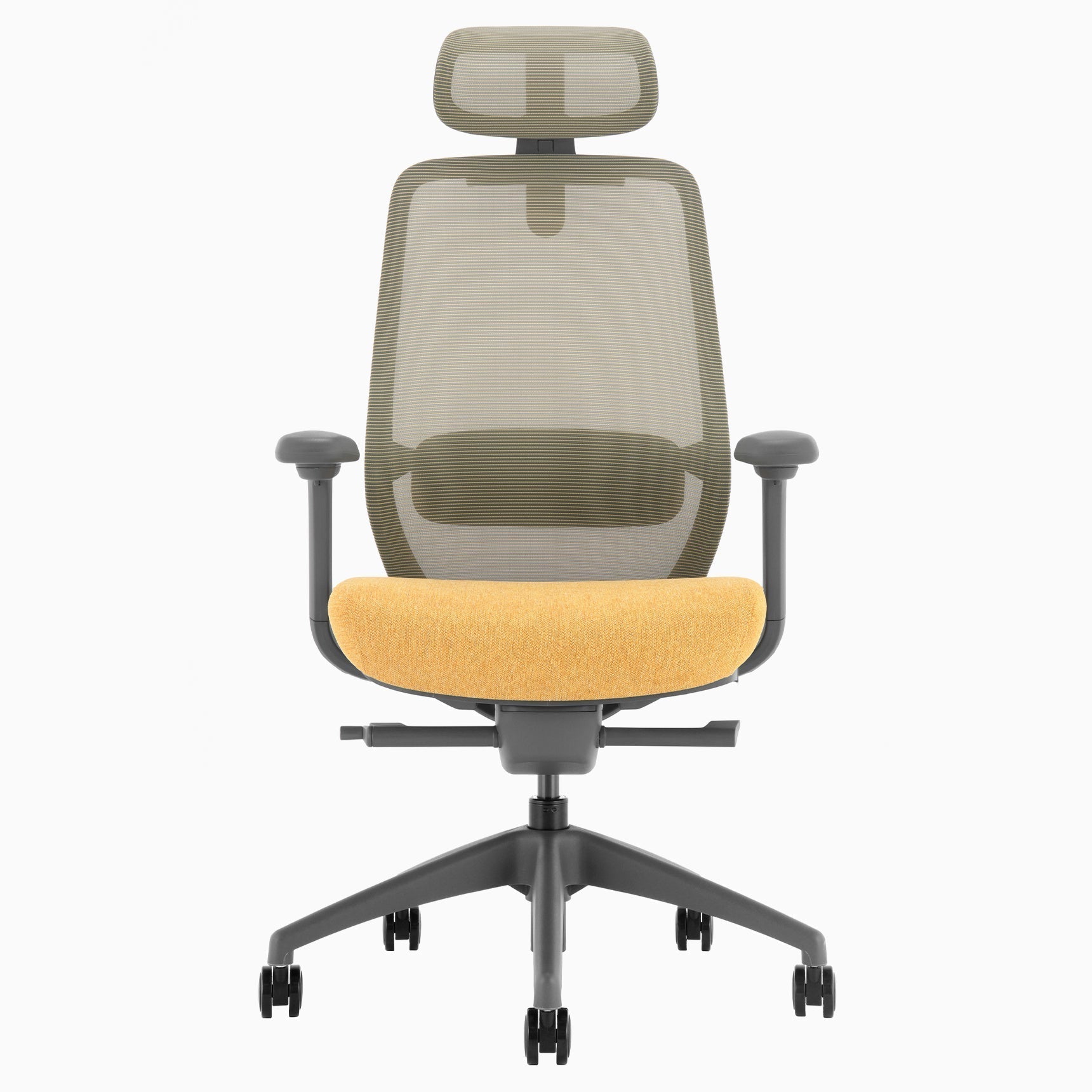 Desky CoilFlex Office Chair Yellow headrest front