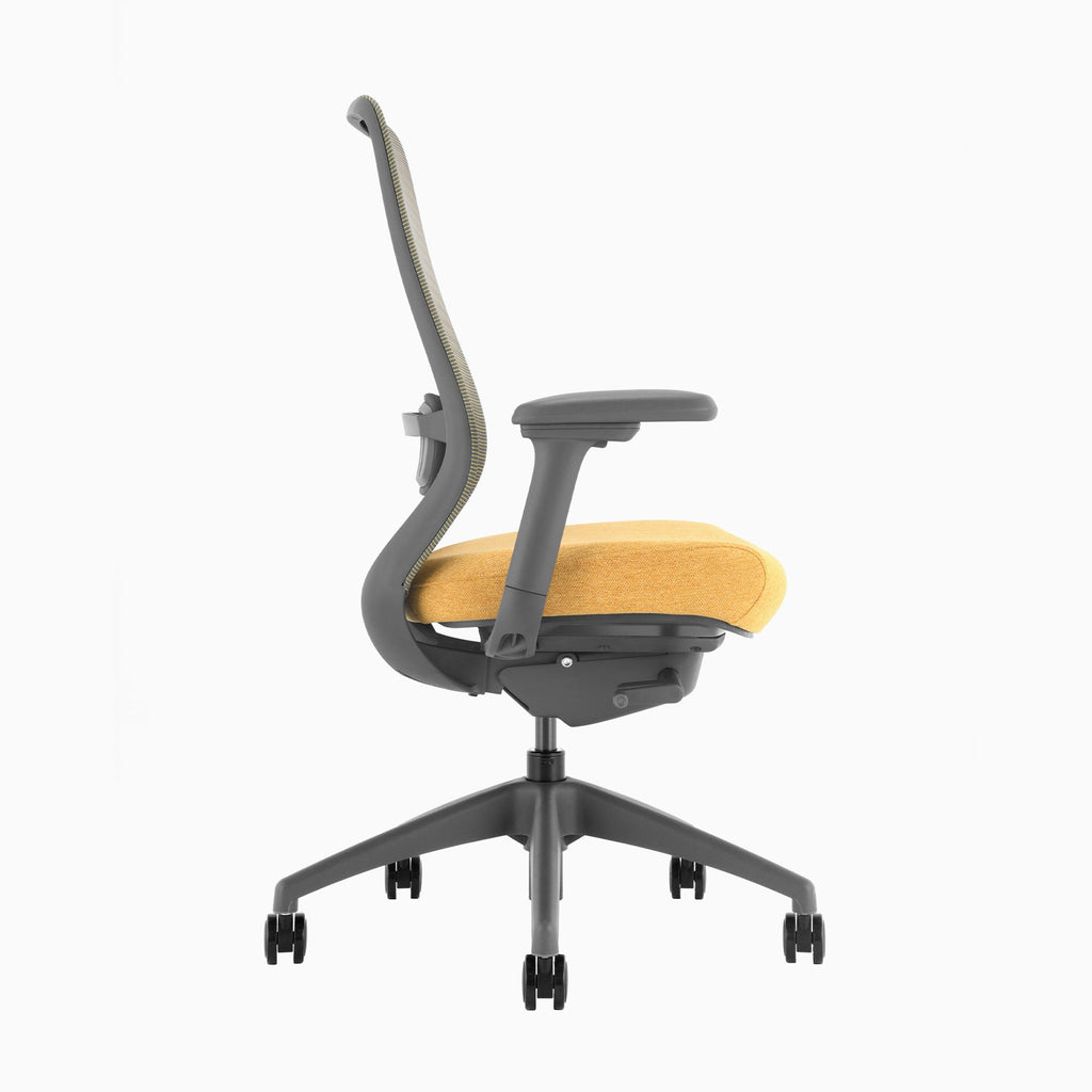 Desky CoilFlex Office Chair Yellow side