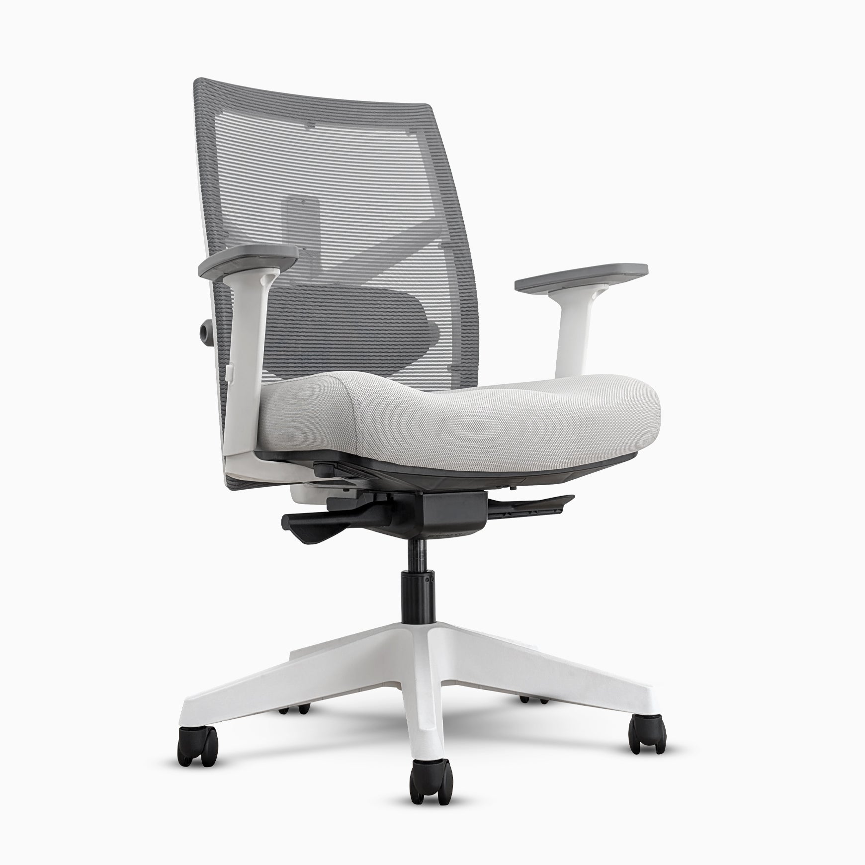 Desky Elite Ergonomic Chair in White / Grey