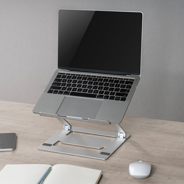 Desky height adjustable laptop riser for office