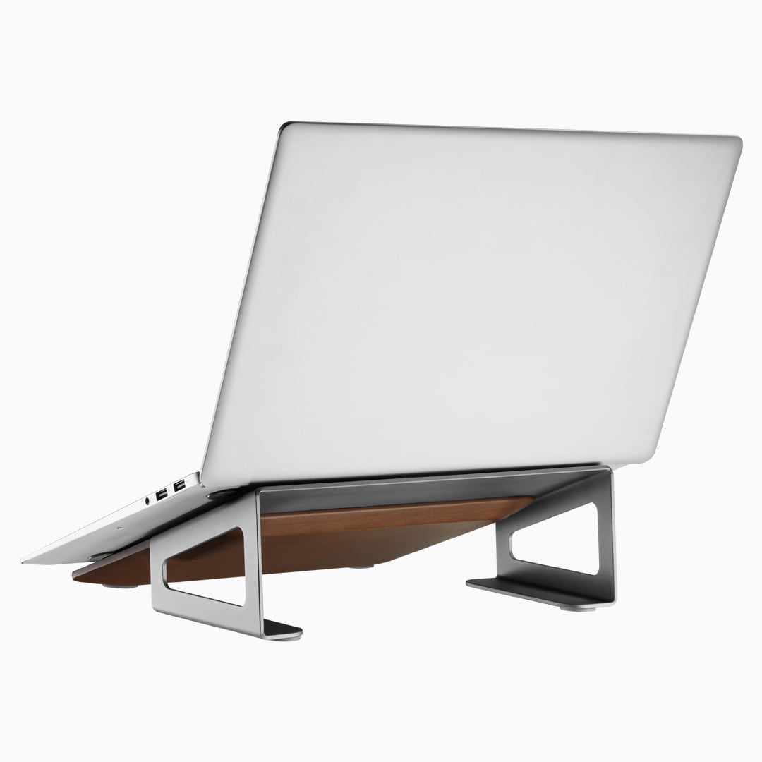 Desky Wooden Laptop Stand with laptop