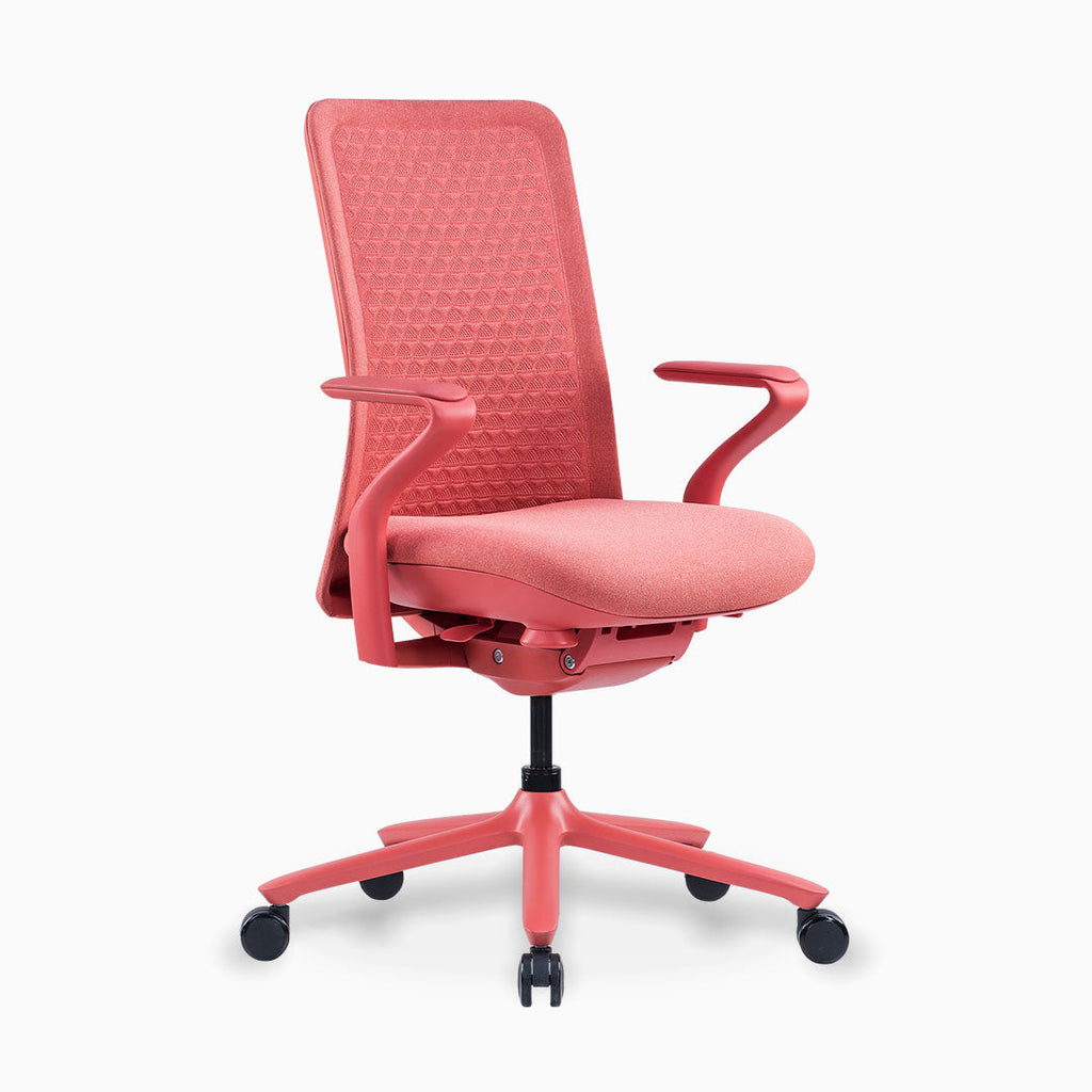 Desky Pro Ergonomic Mesh Chair in Coral