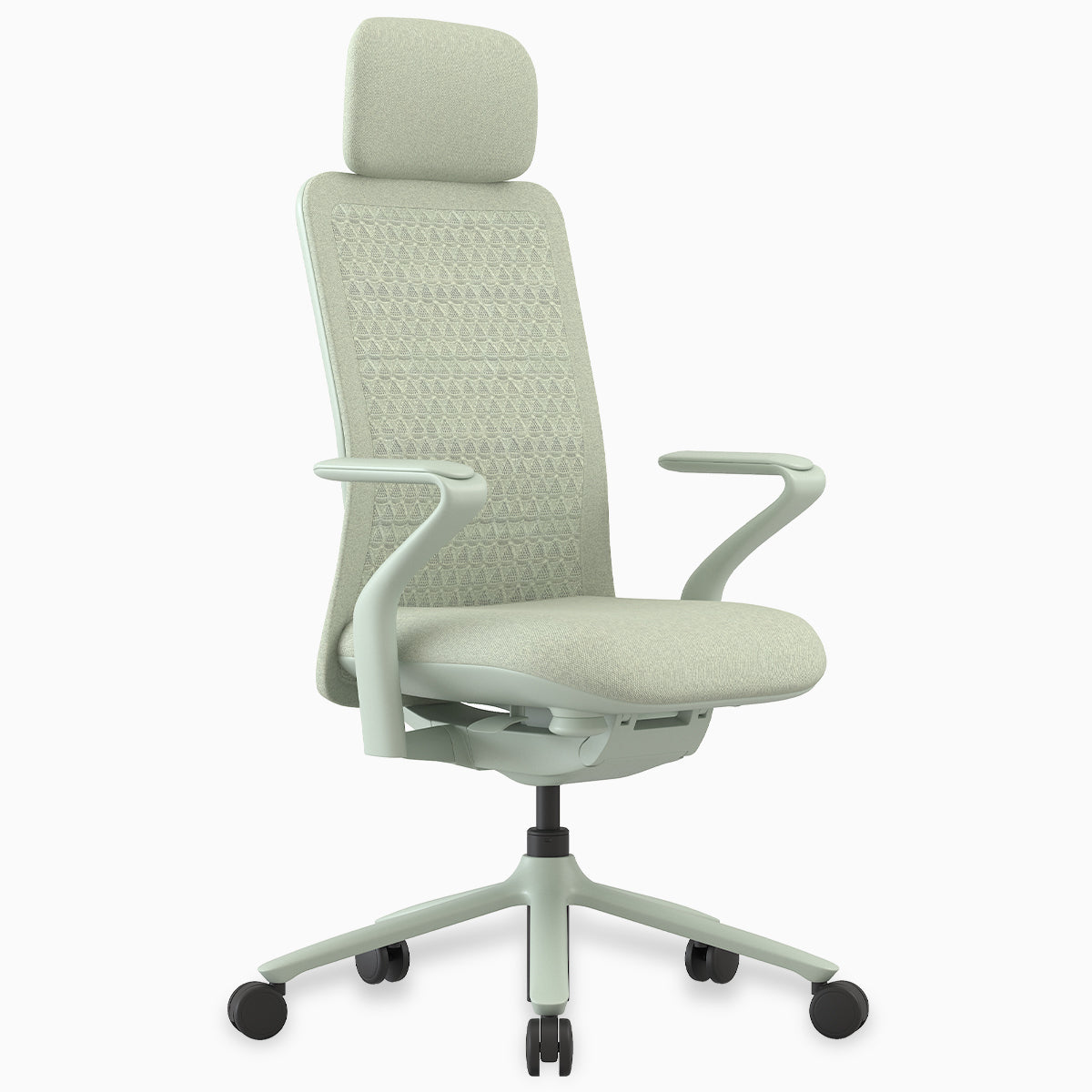 Desky Pro Ergonomic Mesh Chair in Mint Green with headrest