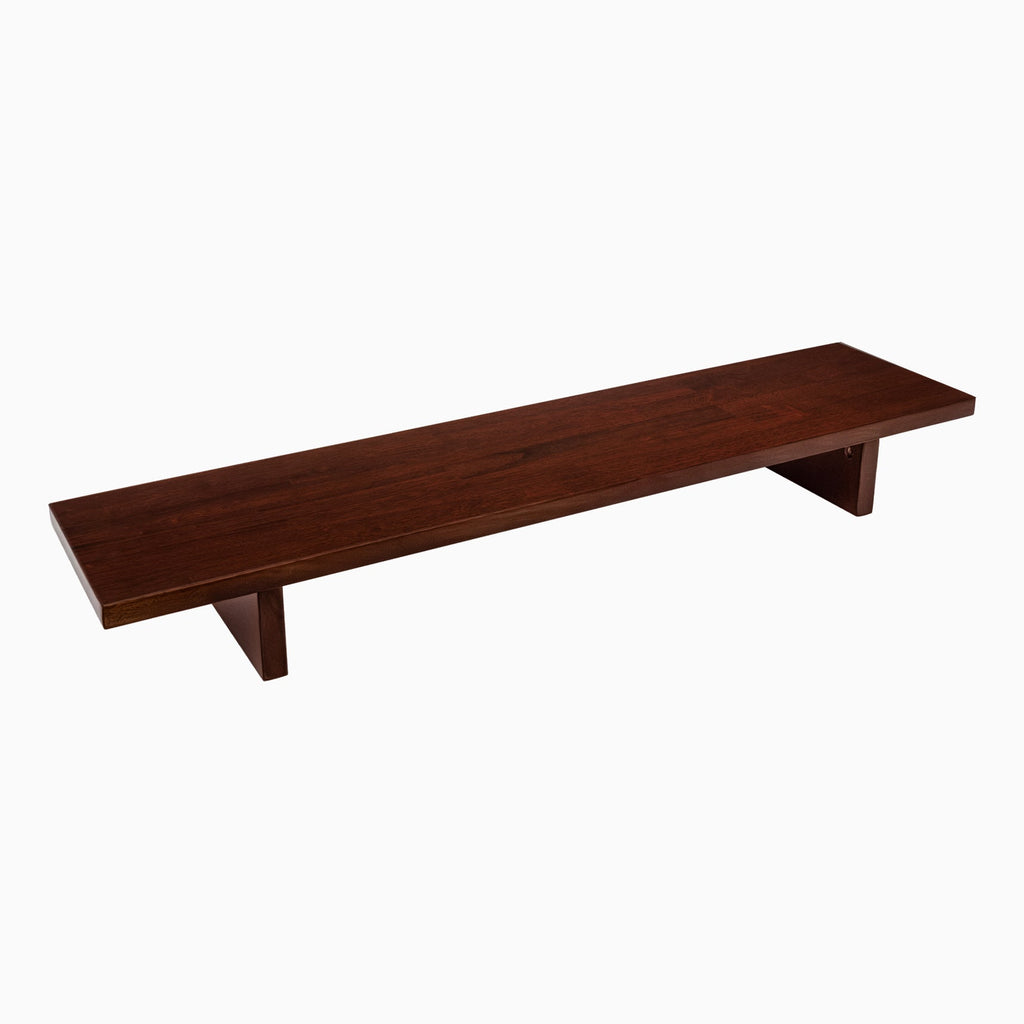 Desky Monitor Stand in Red Walnut Rubberwood