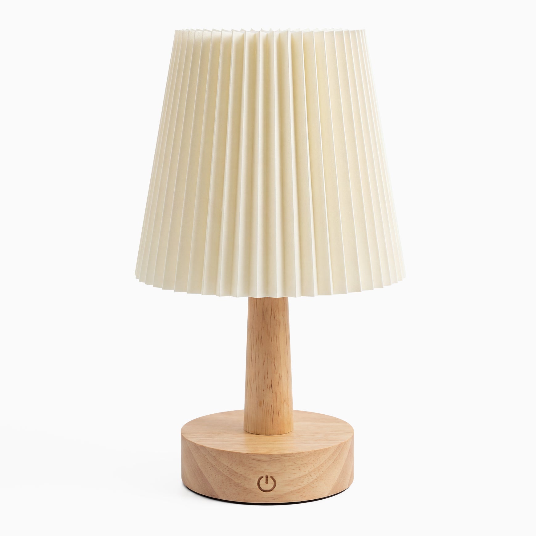 Desky Ripple Desk Lamp in Natural rubberwood