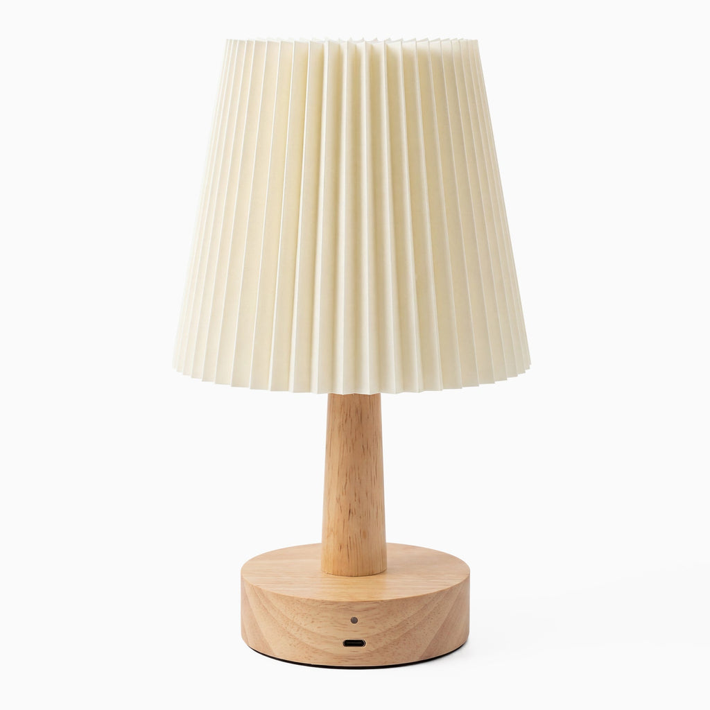 Natural Desky rechargeable wooden desk lamp