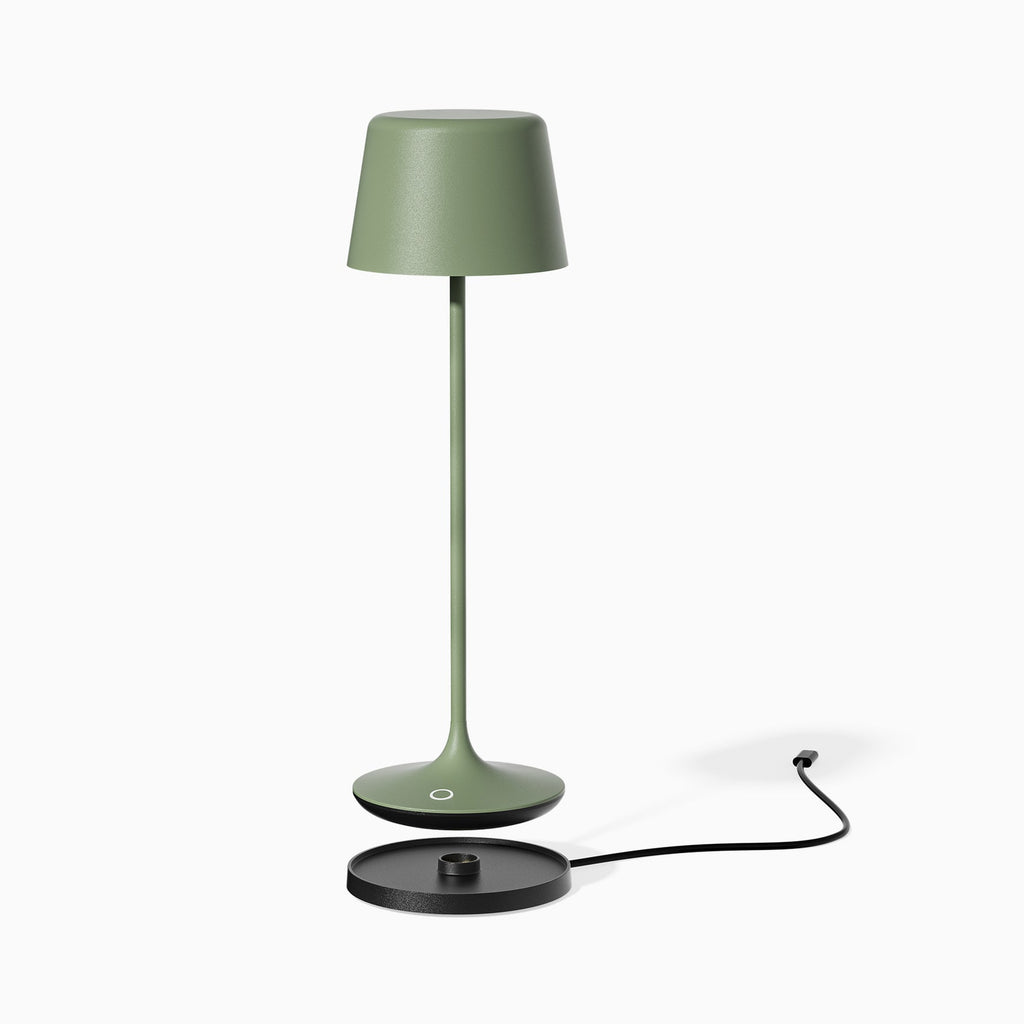 Desky Silhouette lamp with magnetic charging dock