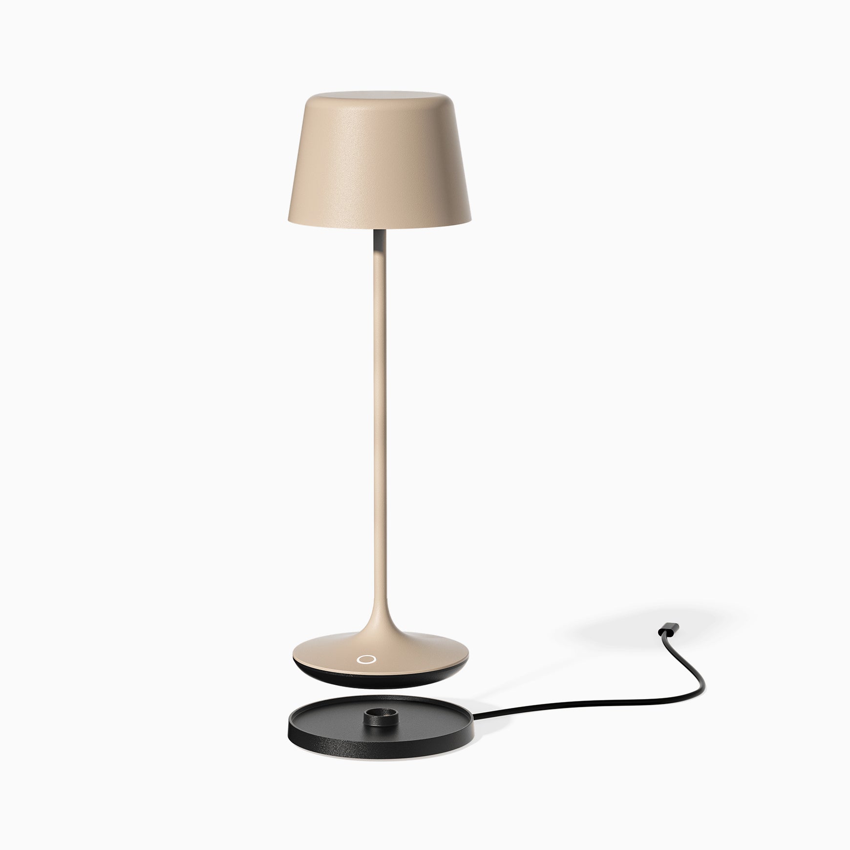 Desky Silhouette lamp Sand with magnetic charging dock
