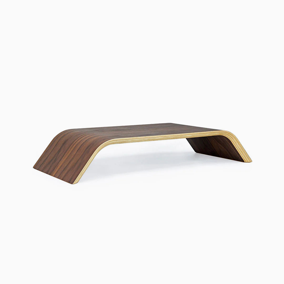Desky Walnut Wooden Monitor Riser with monitor