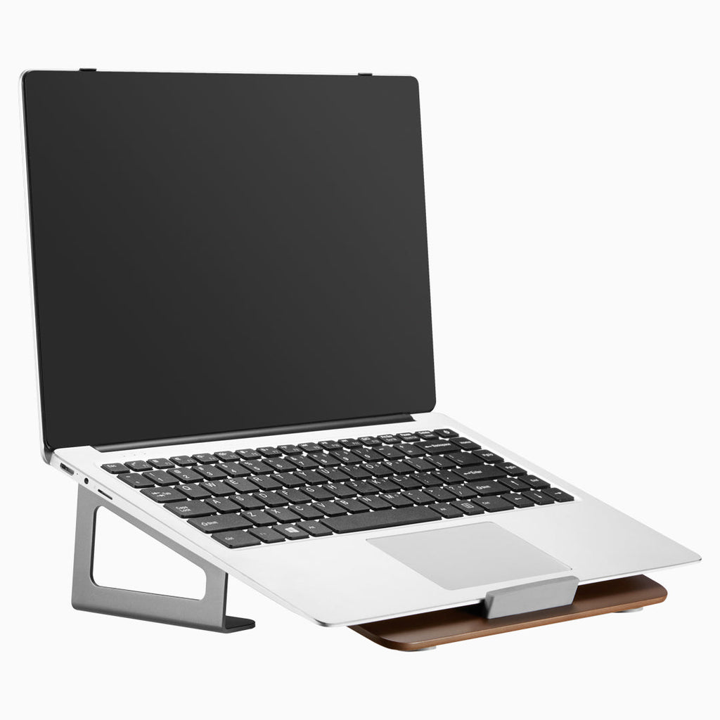 Desky Wooden Laptop Stand open bottom design