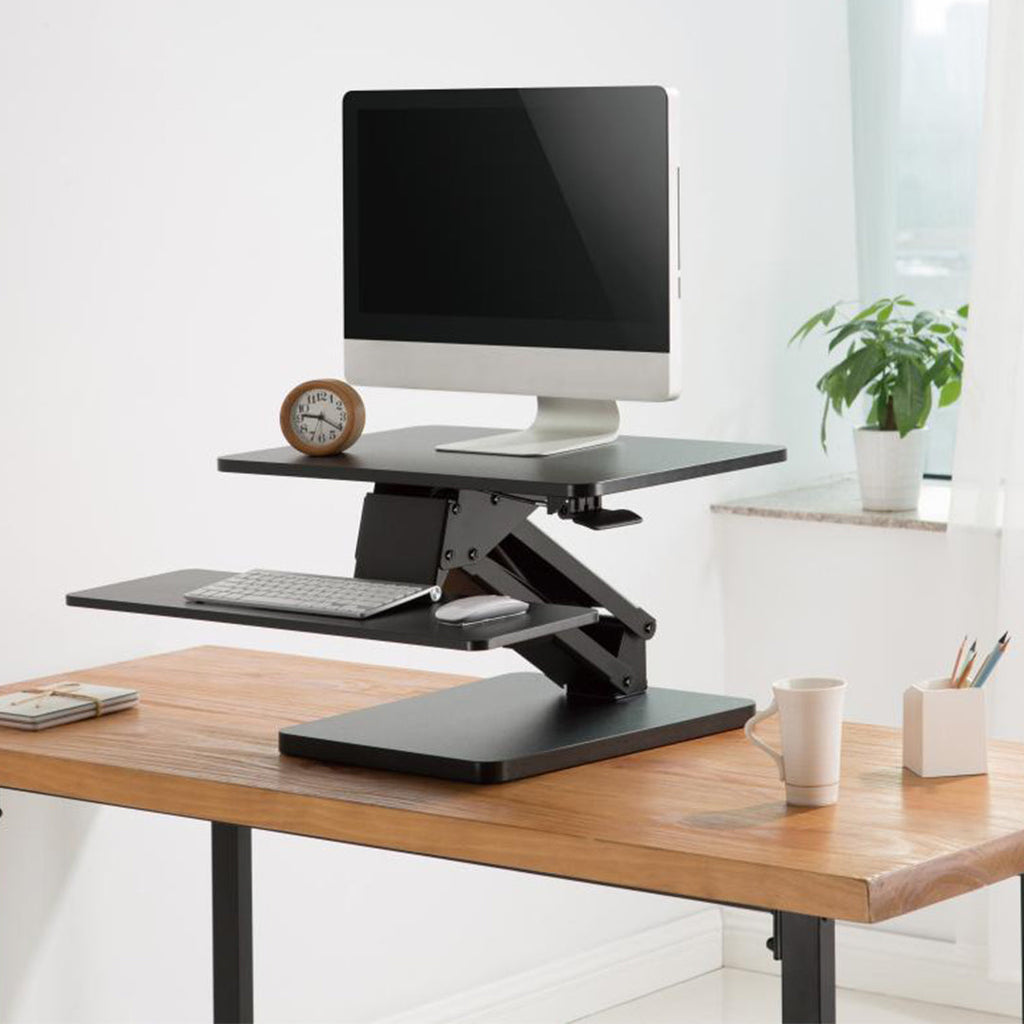 Desky Zero sit stand desk platform converter