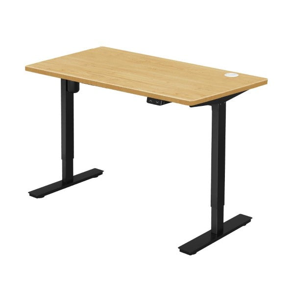 Oikiture Single Motor Standing Desk 150cm Black and Oak control panel
