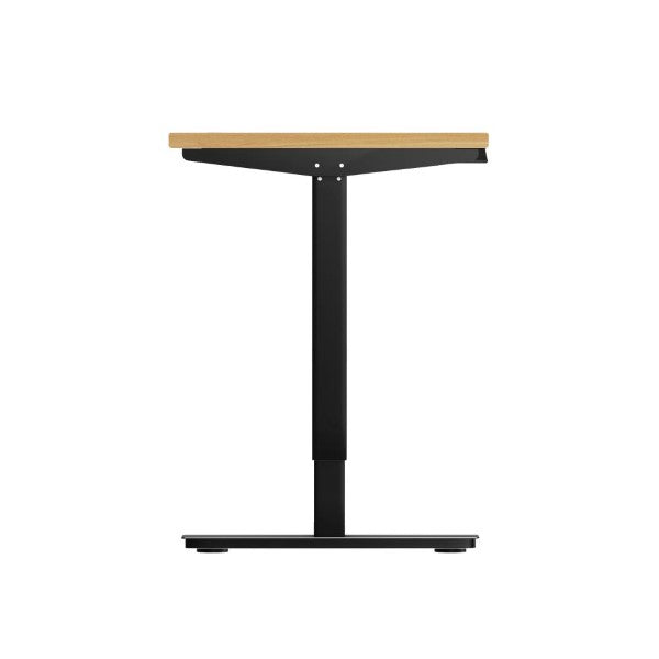 Oikiture Single Motor Standing Desk 150cm Black and Oak frame