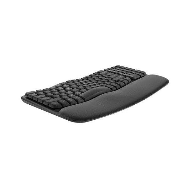 Logitech Wave Keys Wireless Ergonomic Keyboard, Graphite