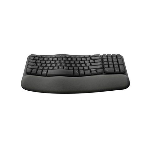 Logitech Wave Keys Wireless Ergonomic Keyboard, Graphite