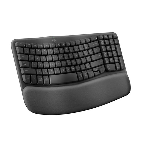 Logitech Wave Keys Wireless Ergonomic Keyboard, Graphite