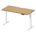 Oikiture Wireless Charging Standing Desk 140cm in White and Oak