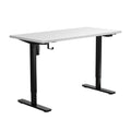 Oikiture Single Motor Standing Desk 140cm in Black and White