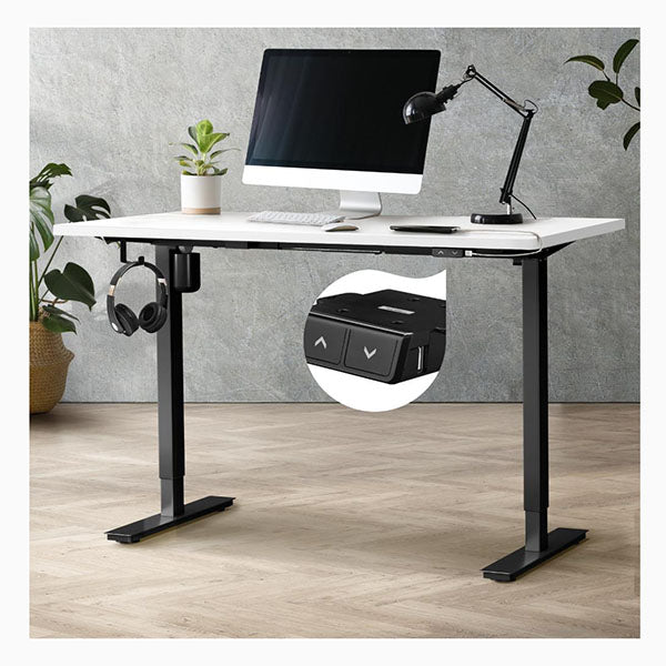 Oikiture Single Motor Standing Desk 150cm White top detail