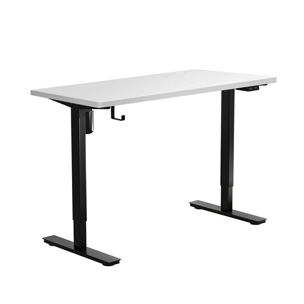 Oikiture Single Motor Standing Desk 150cm Black and White