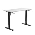 Oikiture Single Motor Standing Desk 150cm Black and White