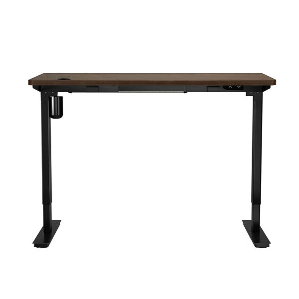 Oikiture Single Motor Standing Desk 150cm Walnut in use