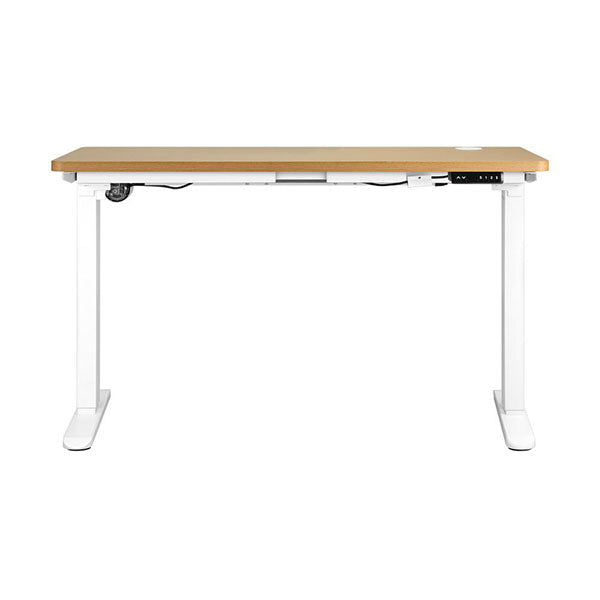 Oikiture Single Motor Standing Desk 160cm White Frame control panel