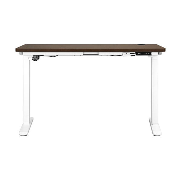 Oikiture Single Motor Standing Desk 160cm White Frame in a workspace