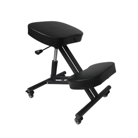 Ergonomic Kneeling Chair Black Adjustable with Casters
