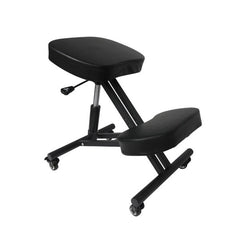 Ergonomic Kneeling Chair Black Adjustable with Casters