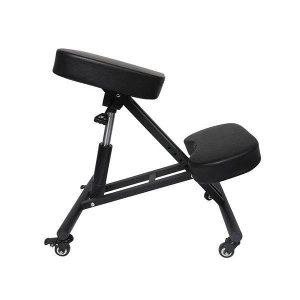 Ergonomic Kneeling Chair Black Adjustable with Casters