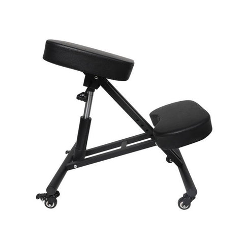 Ergonomic Kneeling Chair Black Adjustable with Casters